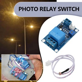 YINETTECH 2 Pieces XH-M131 Light Sensitive Resistance Module 12V Light Control Module Light Control Switch Photoresistor Relay Module Brightness Automatic Control