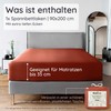 Bambaw Fitted Sheets 90 x 200 cm Bamboo, 35 cm