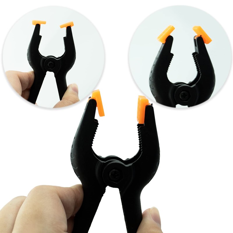16-Piece Nylon Spring Clamps, Plastic Heavy Duty Grip Clips Set-8pcs