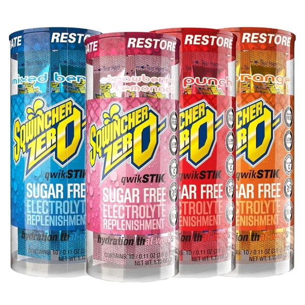 Sqwincher Zero Qwik Stik 4 Flavor Variety Pack Sugar Free
