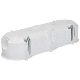 ELEKTRO-PLAST 3-Way Cavity Wall Socket Switch Box Device Box Junction Box Drywall 3 x 60 mm 3562, White