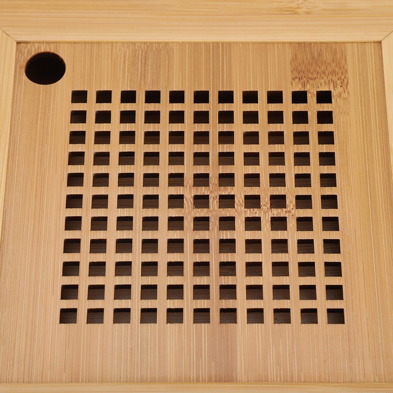 Mini Square Wooden Kongfu Tea Water Storage Serving Tray