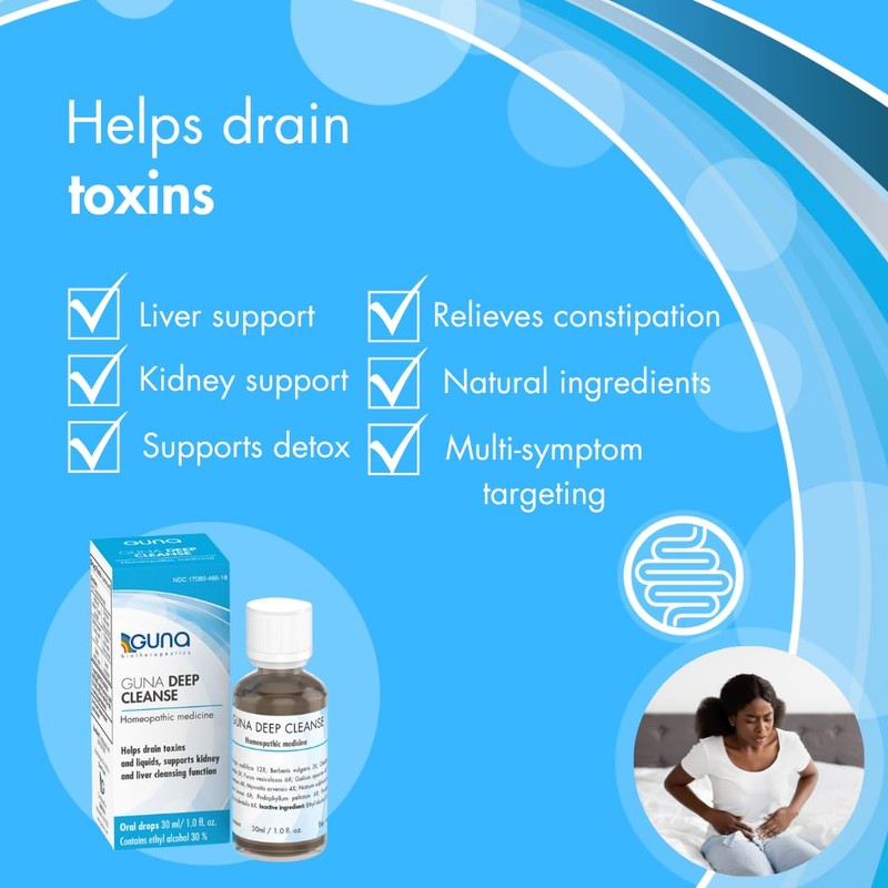 Guna Deep Cleanse Homeopathic All Natural Systemic Body Cleansing, Toxin