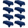 REWOMC 8 Pack Polyester Tablecloth 60 x 102 Inch, Navy