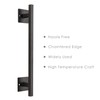 Homode 12 Inch Sliding Barn Door Handle, Matte Black Iron