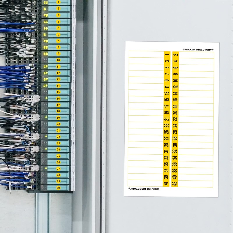 4 Pieces Electrical Panel Label Breaker Directory Label Sticker Load