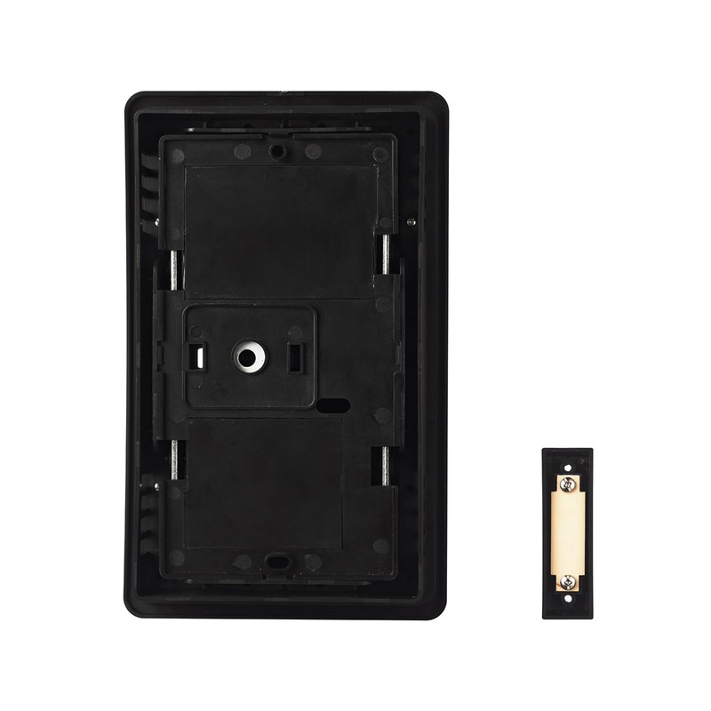 Heath Zenith Wired Mechanical Doorbell Chime Kit, Black, Plastic, Lighted,