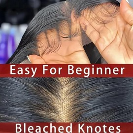 Ombre Brown Layered Cut Wavy Human Hair Wig With Bangs HD Transparent 13X4 Glueleee Lace Front Brazilian Human Hair Wig Bleached Knots 1B 30 Colored Loose Wave Bangs Wig 150 Density for Women 16"