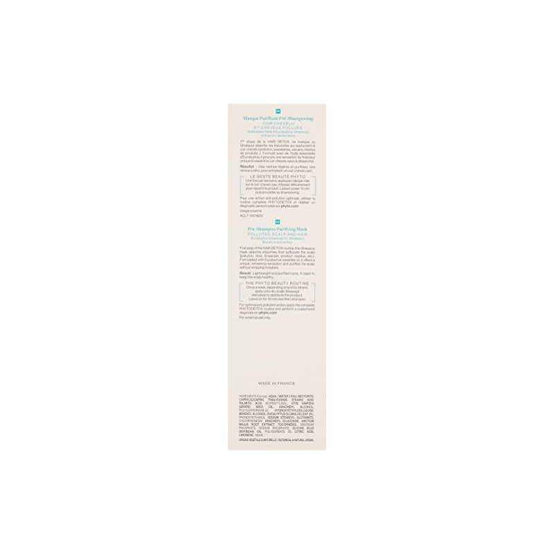 Phyto Phytodetox Pre-shampoo Purifying Mask, 4.40