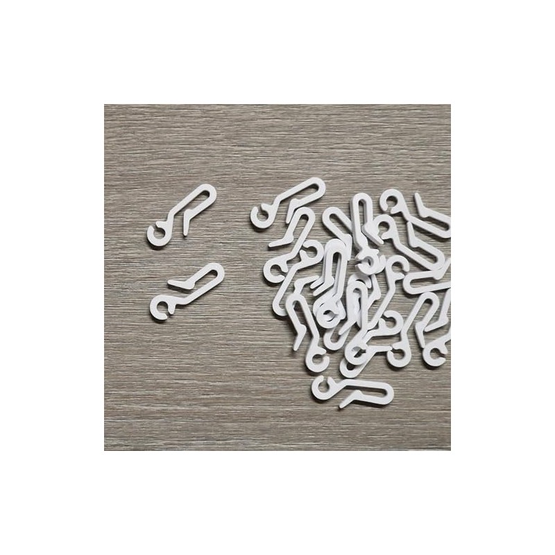 20 Shower Hooks, White