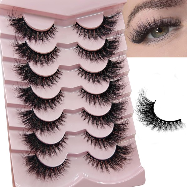 MIKIWI Wispy Strip Lashes Volume Faux Mink Eyelashes Cat Eye