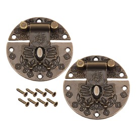 sourcing map Set of 2 Wooden Box Rectangular Closure Hasp 40 mm Bronze Tone DE de