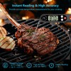 MOXYOY Meat Thermometer Probe, Digital Food Thermometer with Backlight LCD