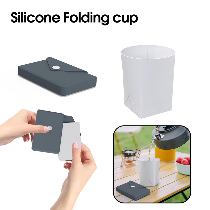 Lunarthos Silicone Collapsible Cup, Portable Foldable Travel Cup with Compact