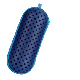 Slzhds Estuche para Gafas de Natación, Swim Goggle Case For Swimming Goggles, Sunglasses con Cremallera, Liviano y Transpirable, Accesorio de Natación, para Playa y Piscina (Azul oscuro)