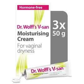 Dr. Wolff's V-san Moisturising Cream 3x 50g | Against Vaginal Dryness | Hormone Free