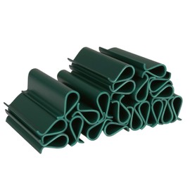 Bellushortus.eu Befestigungsclips für Zaunfolie, Befestigungsklammern für Sichtschutzstreifen Doppelstabmatten für Gartenzaun 20St. (4,75cm, Grün)