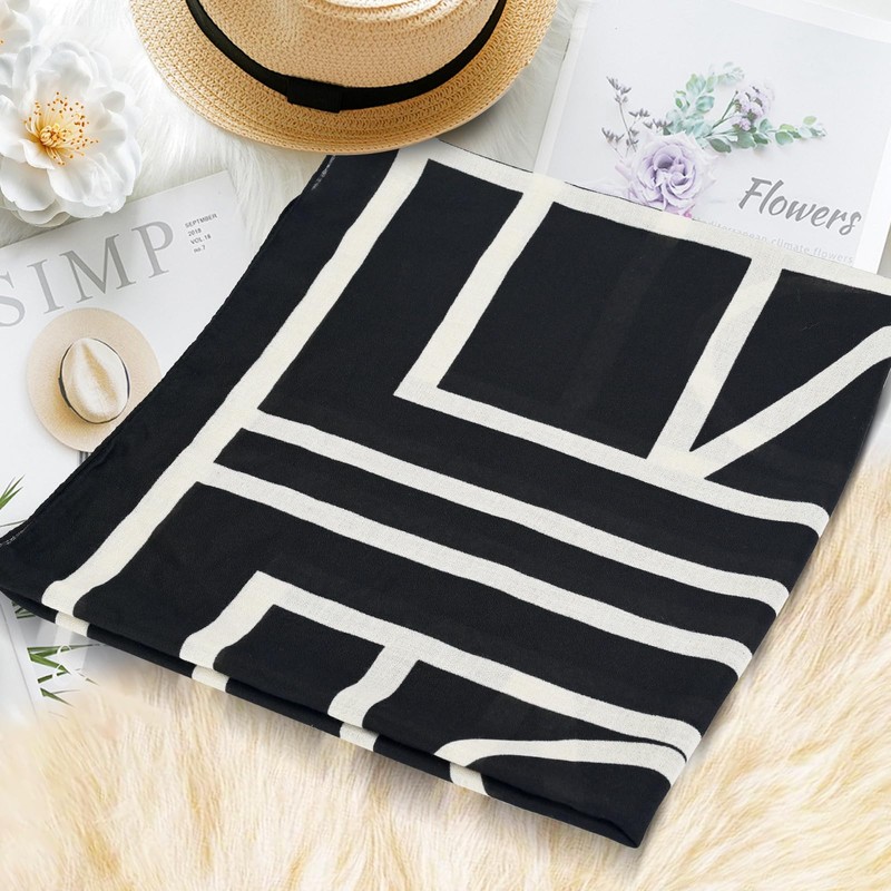 Baishizhou Scarfs for Women Light Soft Solid plaid Fashion Scarves