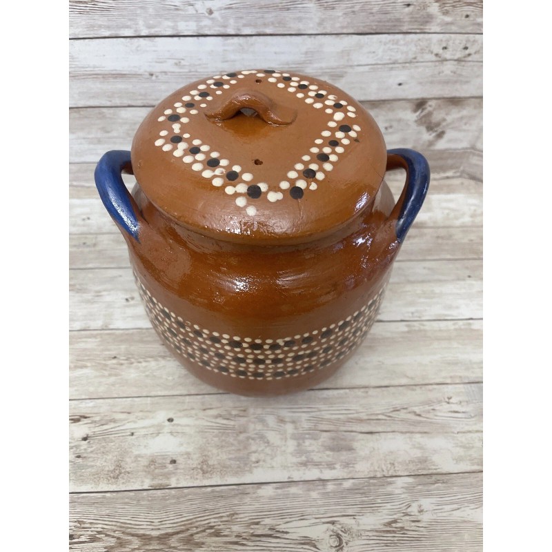 Olla de Barro con tapa Terracota Bean Soup Pot with