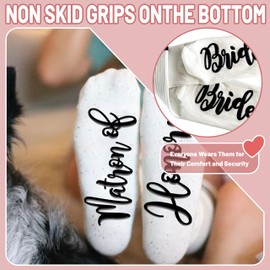 BachpartyGifts Bridal Sock Gift, Bride Bridesmaid Maid of Honor Matron of Honor Gifts.(Brides Maid, White)