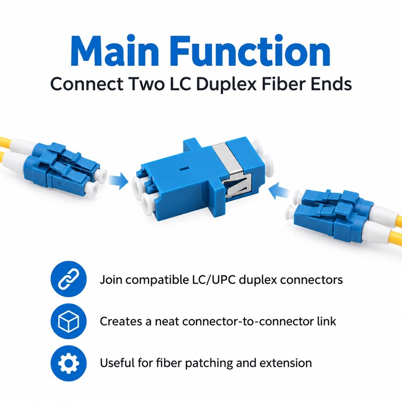 LC-LC Duplex Fiber Optic Coupler for Single-Mode Networks – UPC