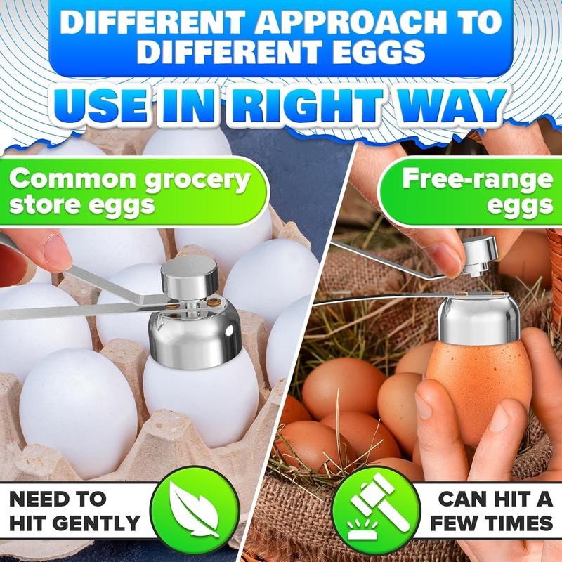 Egg Cracker Tool for Eggs - Stainless Steel Egg Shell