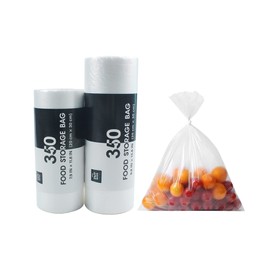 8"x12" & 10"x14" Quart & Gallon Plastic Produce Bags on a Roll- 350 Bags Each (700 Bags), Clear Grocery & Bread Bags, Food Contact Safe (Small & Medium)