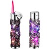 BJZFAA 2 Pack Colorful Black and Silver Lighter Torch Cool,Refillable