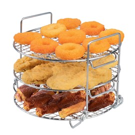 Rack für Ninja Heißluftfritteuse MAX AF160EU,304 Edelstahl 3-lagiger Dehydrator-Grillrost Rack Zubehör für Ninja Heißluftfritteuse MAX [AF160EU](Eingetragenes Patent)