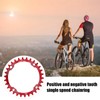 MUNEFE 104BCD Single Speed Chainring, Aluminum Alloy Chainring, Narrow Wide