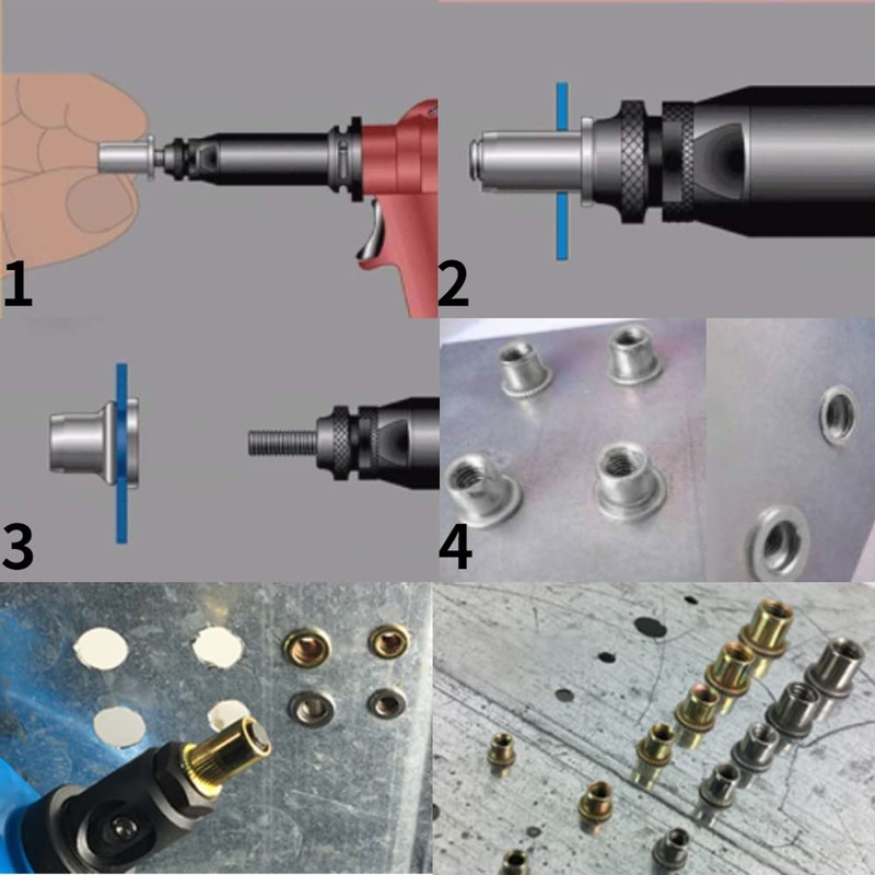 M3-M8 Flat Head Thread Rivet Nuts Stainless Steel Rivet Blind