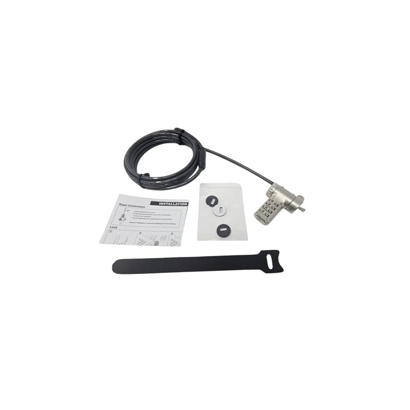 Sendt Black Universal Notebook Laptop Combination Lock Security Cable for