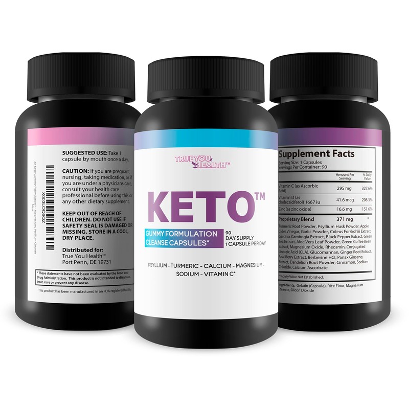 3X Keto Gummy Formulation Cleanse Capsules 90 Day Supply 1