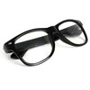 Skeleteen Retro Nerd Costume Glasses - Oversized Black Hipster Eyeglasses