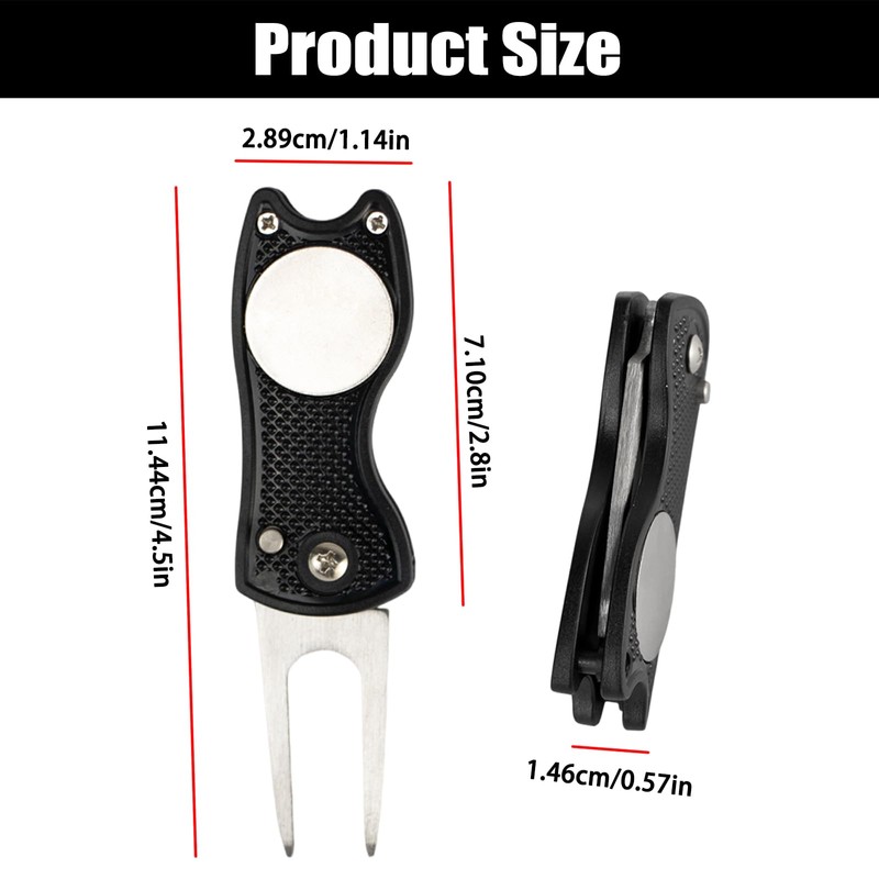 zuylikxy 2-Pack Golf Divot Repair Tool with Magnetic Ball Marker
