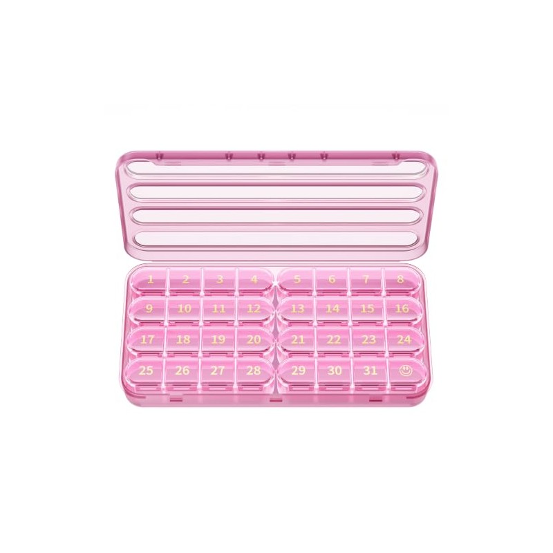 Daviky Monthly Pill Organizer 1 Time a Day, 30 Day