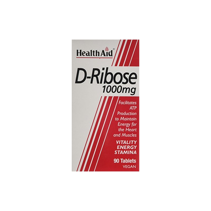 HealthAid Vegan D-Ribose 1000mg Tablets - (Pack of 90 Tablets)