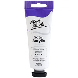 Mont Marte Satin Acrylic 75ml - 32 Colours (Chinese White)