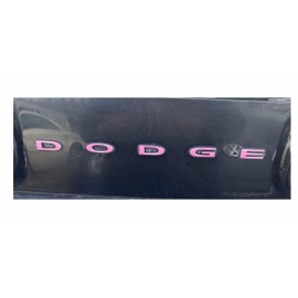 Rear Dodge Emblem Overlay Decal - Fits 2015-2023 Challenger - (Color: Pink)