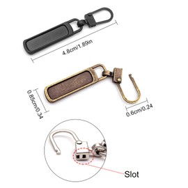 Zipper Pull Replacement, 10PCS Metal Detachable Zipper Pulls Tab Mend Fixer Repair Kit Zipper Handle Gripper for Jacket Bag Coat Boots Suitcases Decorate