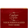 Crown Awards Employee of The Year Rosewood Humidor Gift, Customize with Your Own Text Engraving
