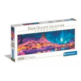 Clementoni Rompecabezas Panoramico Luces Del Norte 1000 Pz Clementoni Italia Islas Lofoten Noruega