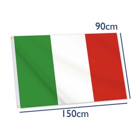 Italy Flag,3x5 FT Italian Flag,36x60 Inch Large Digitial Double-Printed Durable 150D Thick Polyester Decorations with 2 Brass Grommet