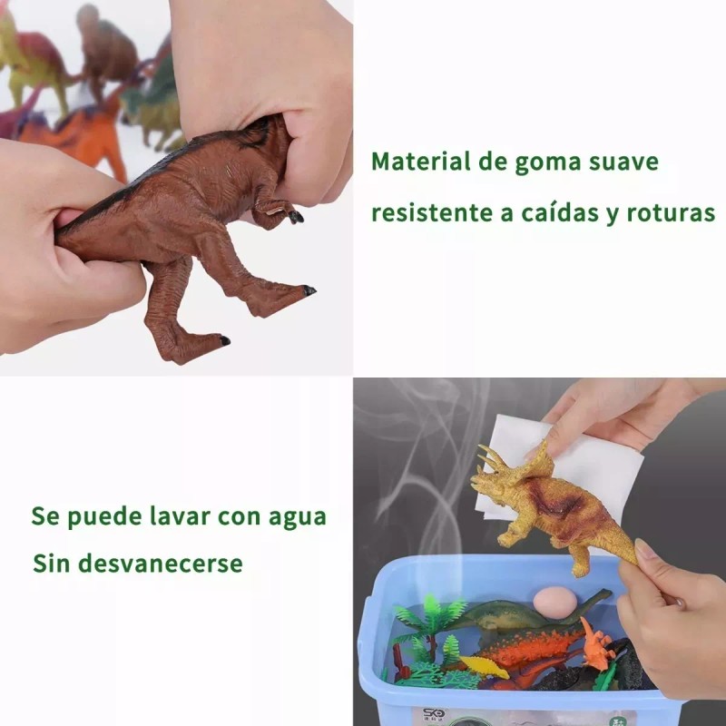 Dinosaurios Jurassic 88 Piezas Con Mapa