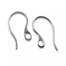 Hackberry Creek 20 Stainless Steel Ear Wires - Durable 18 Gauge - Modern Dark Silver Hooks