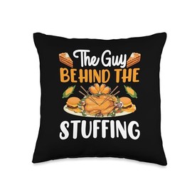 From Dyzamora The Guy Behind The Stuffing-Thanksgiving & Holiday Season Throw Pillow, 16x16, Multicolor