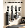 13LB Strong Stick-on Hooks for Coat & Towel, Black 4