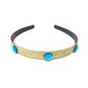 Princess Jasmine Aladdin Style Gold Headband Headband Turquoise Rhinestone