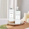 Modern Silver Shampoo and Conditioner Dispenser (21 oz, Pack of