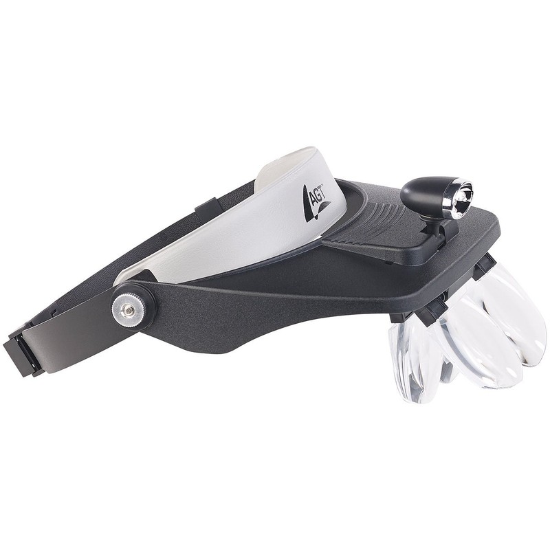AGT Magnifying Glasses: Forehead Magnifier with 1.2/1.8/2.5/3.5x Magnification and LED